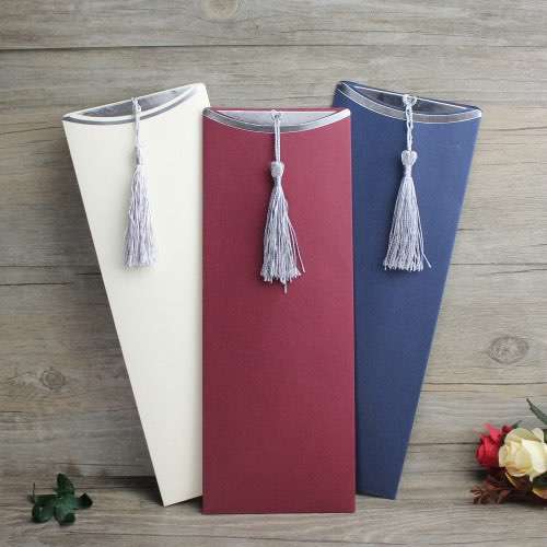Pocket Invitation Card with Tassel Business Invitation Card Customized 
